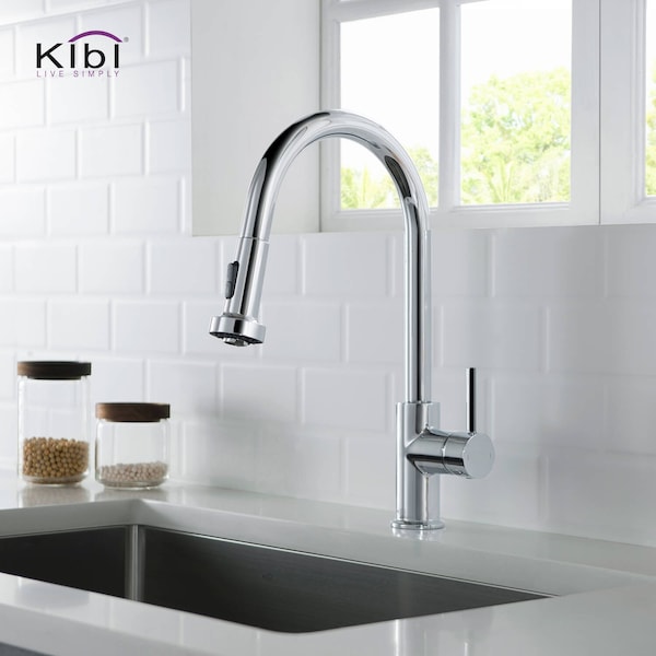 Casa Single Handle Pull Down Kitchen Sink Faucet